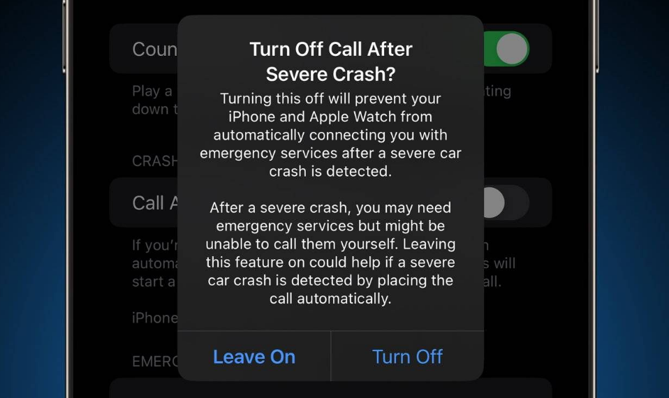 西陵苹果14维修分享 iPhone 14 和 Apple Watch 上关闭崩溃检测 